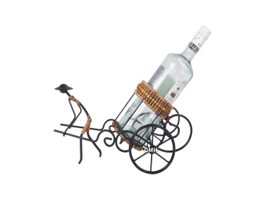 Asian Style Rickshaw Puller Wine Holder