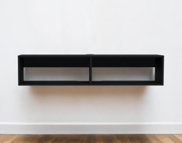 48" Black Floating Mount Entertainment Center