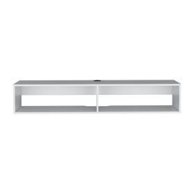 59" White Floating Mount TV Stand