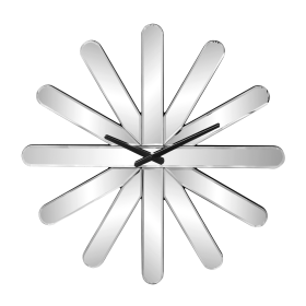MirroGlass Silent Analog Starburst Wall Clock