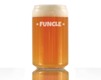 Funcle Beer Can Pint Glass - Uncle Gifts and Decor