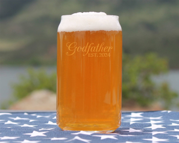 Decorative 2024 New Godfather Beer Can Pint Glass -  Gifts