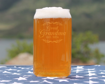 Decorative 2024 New Great Grandma Beer Can Pint Glass  Gifts