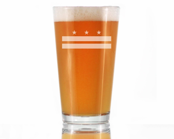 Flag of Washington DC Pint Glass for Beer - DC Flag Gifts