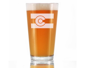 Colorado Flag Pint Glass for Beer - Coloradans Gifts