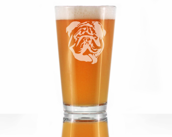 English Bulldog Pint Glass for Beer - Bulldog Dogs Gifts