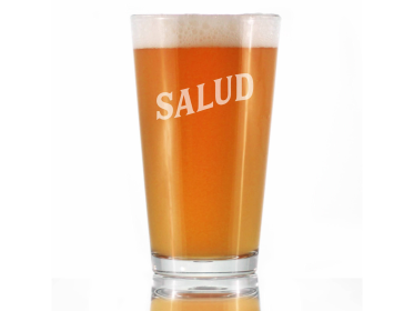 Cheers Spanish Salud Pint Glass for Beer -  Gifts and Decor