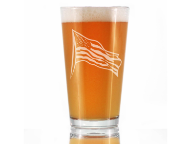 American Flag Pint Glass for Beer - Patriotic Gifts