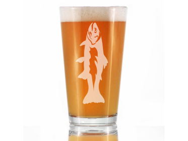 Trout Pint Glass for Beer - Fishing Gifts and Decor