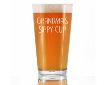 Grandmas Sippy Cup Pint Glass for Beer - Mother's Day Gifts