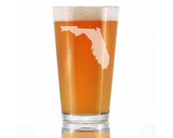 State of Florida Pint Glass for Beer - Floridian Gifts
