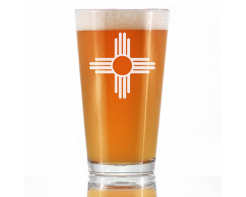 Flag of New Mexico Pint Glass for Beer - New Mexicans Gifts