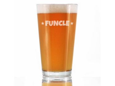 Funcle Pint Glass for Beer - Uncle Gifts and Decor