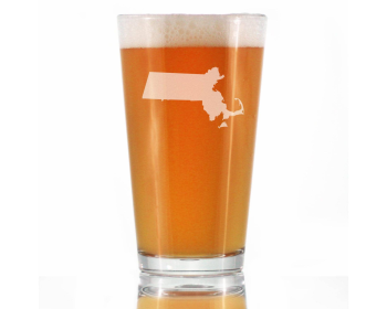 Massachusetts Pint Glass for Beer - Bay Staters Gifts