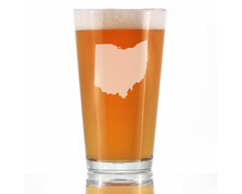 Ohio Outline Pint Glass for Beer - Ohioans Gifts and Decor