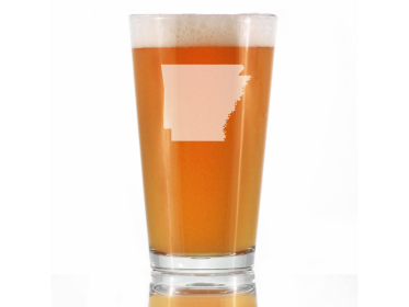 Arkansas Outline Pint Glass for Beer - Arkansans Gifts