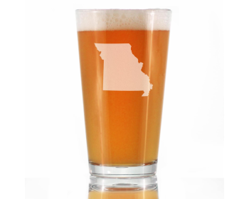 Missouri Outline Pint Glass for Beer - Missourians Gifts