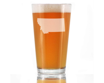 Montana Outline Pint Glass for Beer - Montanans Gifts