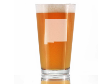 New Mexico Outline Pint Glass for Beer - New Mexicans Gifts