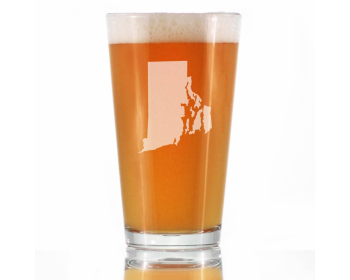 Rhode Island Pint Glass for Beer - Rhode Islanders Gifts