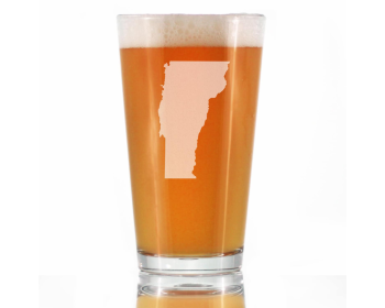 Vermont Outline Pint Glass for Beer - Vermonters Gifts