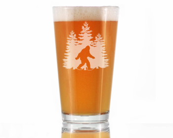 Bigfoot Pint Glass for Beer - Sasquatch Gifts and Decor