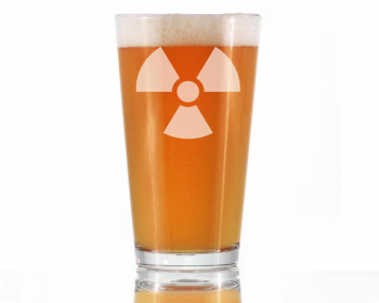 Radiation Symbol Pint Glass for Beer - Radiologists Gifts