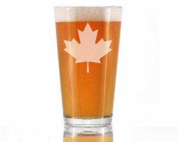 Canada Maple Leaf Pint Glass for Beer - Canadians Gifts