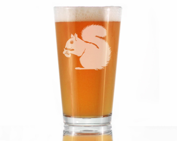 Squirrel Pint Glass for Beer - Nature Gifts and Decor