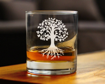 Tree of Life Whiskey Rocks Glass - Mindfulness Gifts