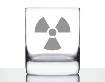 Radiation Symbol Whiskey Rocks Glass - Radiologists Gifts