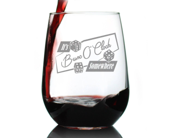 BuncO'Clock Somewhere Stemless Wine Glass - Bunco Gifts