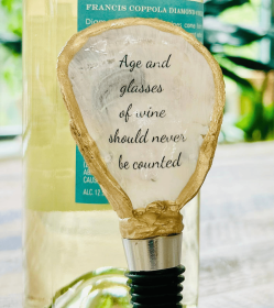 Age & Glasses of Wine - Bottle Stopper / Cork