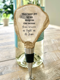 May your joy be as deep as the ocean - Oyster Bottle Stopper