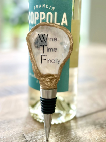WTF Wine Time Finally - Bottle Stopper / Cork