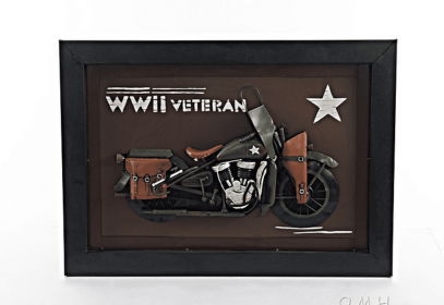Vintage WWII Harvey Davidson XA Motorcycle Painting