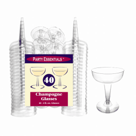 4 Oz. Clear Champagne Glasses