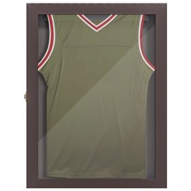 Sports Jersey Display Case 235x315 UV Protection Frame Wall Mount Brown