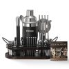 Cocktail Shaker Set 23 Pcs Bartender Kit Stainless Steel Bar Tool Set Silver