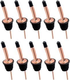 24 Pack Liquor Pour Spouts Set Stainless Steel bottle spout and Liquor Pourers Dust Caps Covers Rose Gold