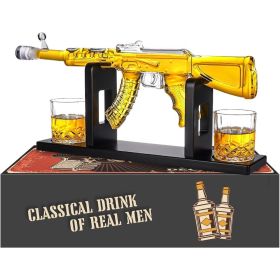 AK47 Whiskey Decanter Set (2 Glasses Included) – Gifts for Men/Dads, Stocking Stuffers, Unique Xmas/Anniversary/Birthday Gifts for Him/Husband