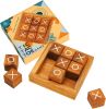 Tic Tac Toe for Kids and Adults Coffee Table Living Room Decor and Desk Decor Family Games Night Classic Board Games Wood Rustic for Families Size 4 I