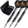 Steel Tip Darts Set with Deluxe Darts case Black Scorpion Series & 6 pcs nylon shafts and flights