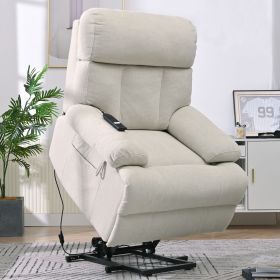 Oversized Power Lift Recliner Chair for Elderly, Electric Fabric Recliner Chair for Seniors, Home Theater Seating