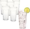 Cambro 16 Ounce (oz) Newport Restaurant Grade Beverage Tumblers (6 Pack) - Drinking Glasses, Stackable, BPA-Free, Shatter-Proof