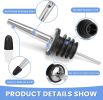 24 Pack Liquor Pour Spouts Set Stainless Steel bottle spout and Liquor Pourers Dust Caps Covers