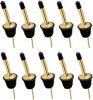 24 Pack Liquor Pour Spouts Set Stainless Steel bottle spout and Liquor Pourers Dust Caps Covers Gold