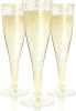 24 Plastic Champagne Flutes - Gold Champagne Flutes Plastic - Gold Disposable Mimosa Flute - Party Supplies - Disposable Cocktail Glasses - Mimosa Bar