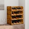 Wine Racks 4 pcs for 16 Bottles Solid Mahogany Wood