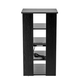 VEVOR 5-Tier AV Media Stand, Wooden Audio-Video Media Stand for DVD Players/Cable Boxes/Games Consoles